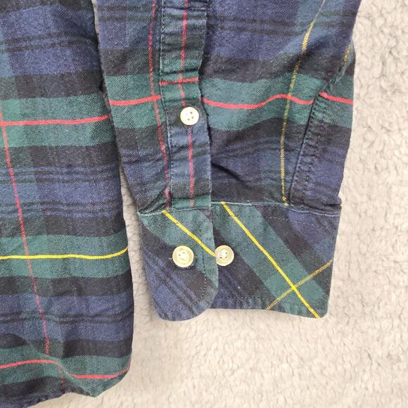 Le 31 Par Simons Mens Green Blue Button Up Plaid Shirt Preppy Size XL - Picture 5 of 12